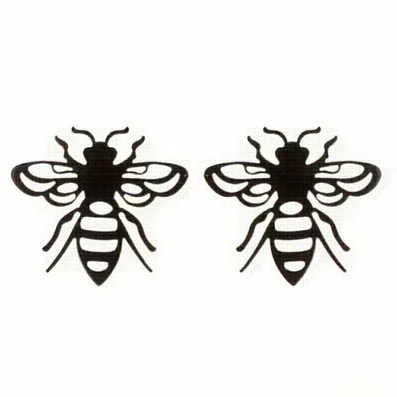 Bumble Bee Stainless Steel Stud Earrings #814 (Color: Silver) - Picture 11 of 12